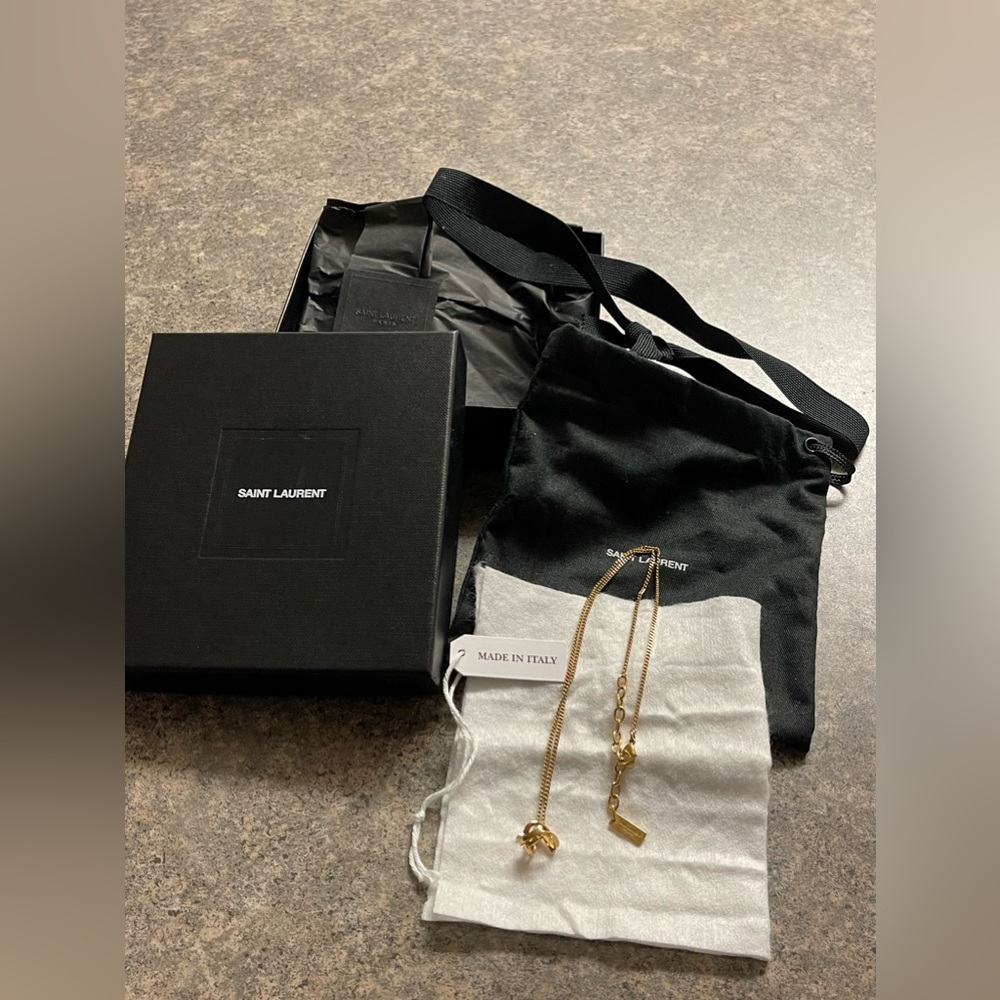 YSL Cassandre Twist Pendant Necklace